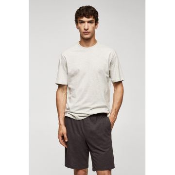 Pijama de bumbac cu pantaloni scurti