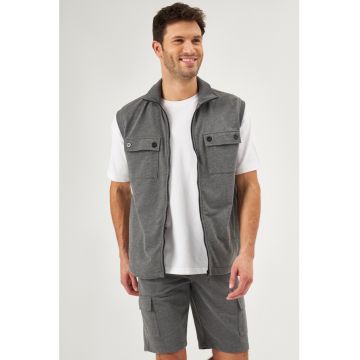 Set de vesta de casa si pantaloni scurti din amestec de modal Set de vesta de casa si pantaloni scurti din amestec de modal