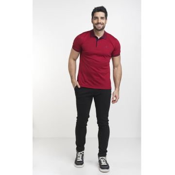 Tricou polo cu fenta cu nasturi - pentru fitness