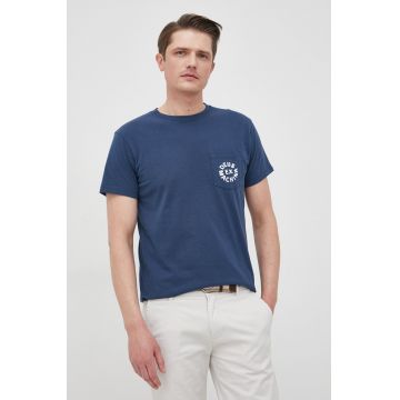 Deus Ex Machina tricou din bumbac culoarea albastru marin, cu imprimeu