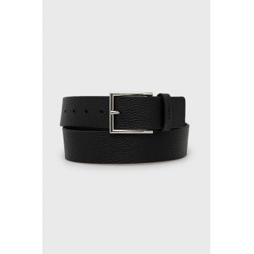 HUGO curea de piele barbati, culoarea negru, 50471562
