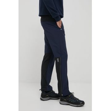 On-running pantaloni sport Track barbati, culoarea albastru marin, drept