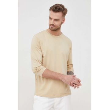 Resteröds longsleeve barbati, culoarea bej, neted