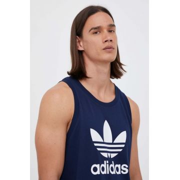 adidas Originals tricou din bumbac culoarea albastru marin