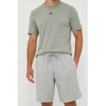 adidas pantaloni scurti barbati, culoarea gri, melanj