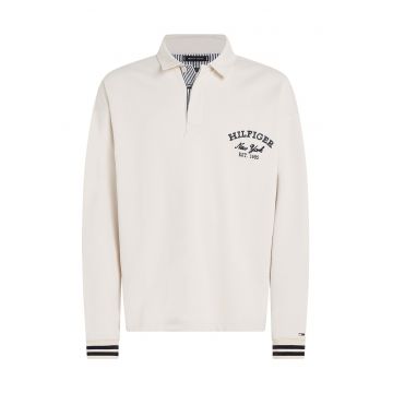 Bluza polo cu logo brodat pe piept