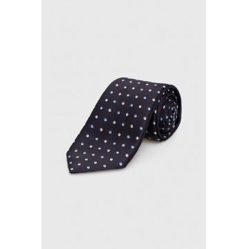 BOSS cravata de matase culoarea albastru marin