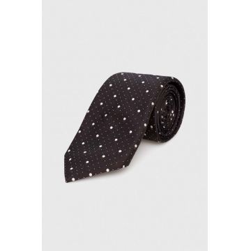 BOSS cravata de matase culoarea maro
