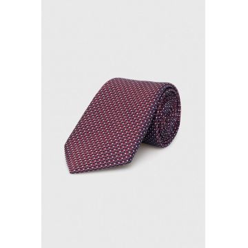BOSS cravată din amestec de mătase culoarea rosu