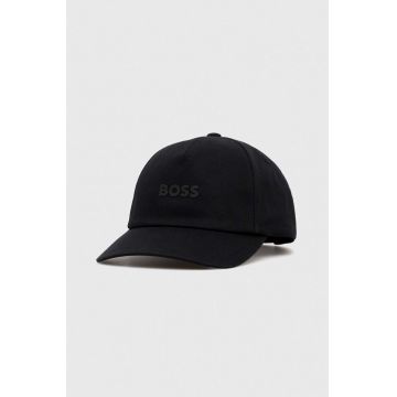 Boss Orange șapcă de baseball din bumbac BOSS ORANGE culoarea negru, neted