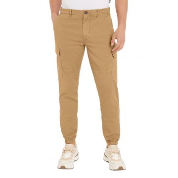 Pantaloni cargo conici din amestec de bumbac