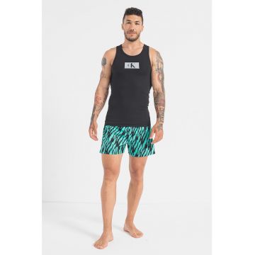 Pijama de bumbac organic cu model logo