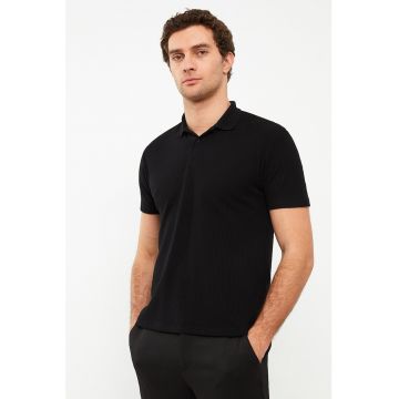 Tricou polo texturat