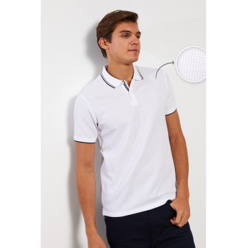 Tricou polo texturat