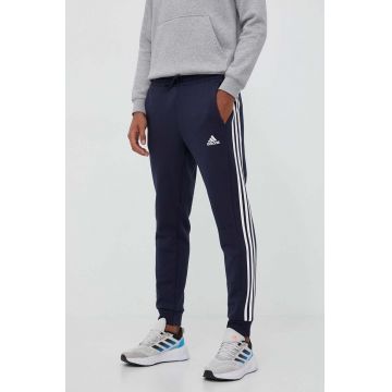 adidas pantaloni de trening culoarea bleumarin, cu imprimeu IJ6493