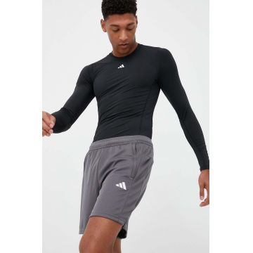 adidas Performance longsleeve de antrenament Techfit culoarea negru, neted