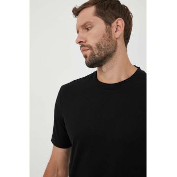 Boss Green tricou din bumbac BOSS GREEN culoarea negru, neted