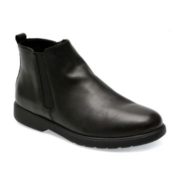 Ghete GEOX negre, U26EMB, din piele naturala