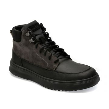 Ghete GEOX negre, U36DTD, din piele naturala