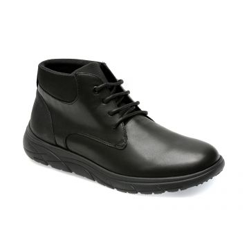 Ghete GEOX negre, U36E1B, din piele naturala
