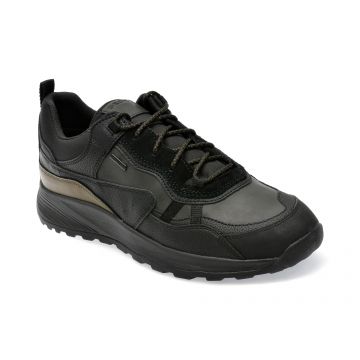 Pantofi GEOX negri, U36EZC, din piele ecologica