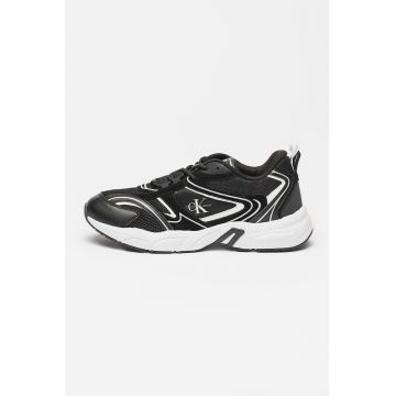 Pantofi sport cu garnituri de piele