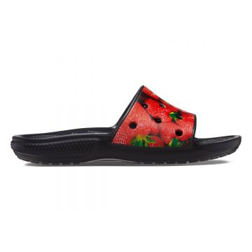 Papuci Crocs Classic Hyper Real Slide Roșu - Red/Black