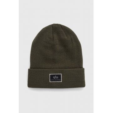 Alpha Industries căciulă X-Fit Beanie culoarea verde 168905.257-DarkGreen