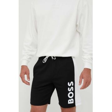 BOSS pantaloni scurți de lounge culoarea negru