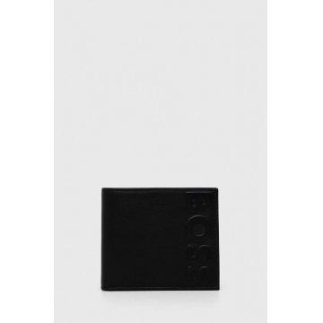 BOSS portofel de piele barbati, culoarea negru