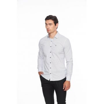 Camasa slim fit cu model