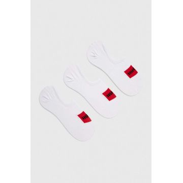 HUGO șosete 3-pack bărbați, culoarea alb 50496082