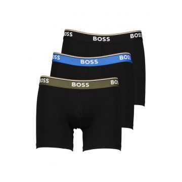 Set de boxeri cu banda logo in talie Power - 3 perechi