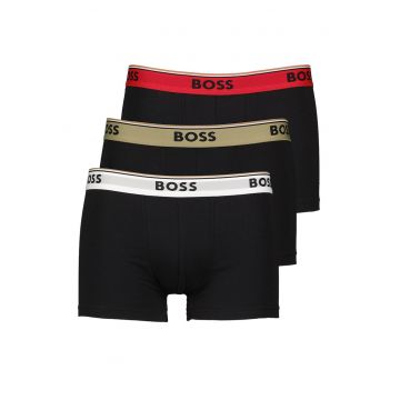 Set de boxeri cu banda logo in talie Power - 3 perechi