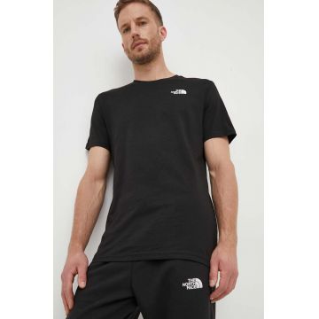 The North Face tricou din bumbac culoarea negru, cu imprimeu