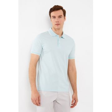 Tricou polo cu detalii contrastante