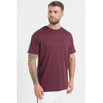 Tricou relaxed fit cu logo brodat