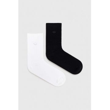 adidas Originals sosete 2-pack culoarea alb