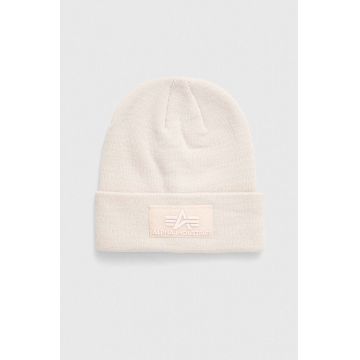 Alpha Industries caciula culoarea bej, din tricot gros