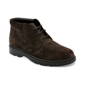 Ghete GEOX maro, U36D1B, din piele intoarsa