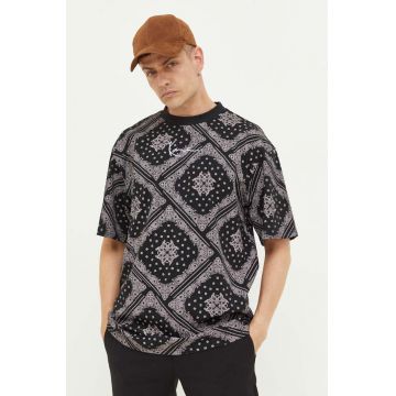 Karl Kani tricou din bumbac culoarea negru, modelator