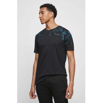 Medicine tricou din bumbac culoarea negru, cu imprimeu
