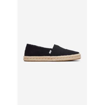 Toms espadrile Toms Alpargata Rope 2.0 10019875 BLACK culoarea negru