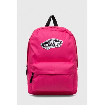 Vans rucsac culoarea roz, mare, cu imprimeu