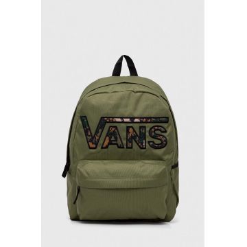 Vans rucsac culoarea verde, mare, cu imprimeu