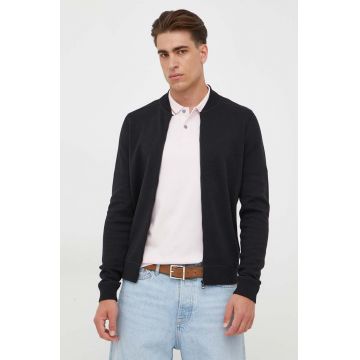 BOSS cardigan din amestec de lana culoarea negru