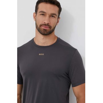 Boss Green tricou BOSS GREEN barbati, culoarea gri, modelator