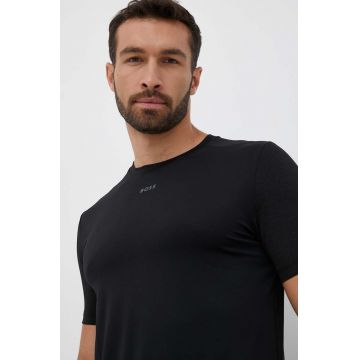 Boss Green tricou BOSS GREEN barbati, culoarea negru, modelator