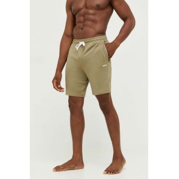 BOSS pantaloni scurți de lounge culoarea verde