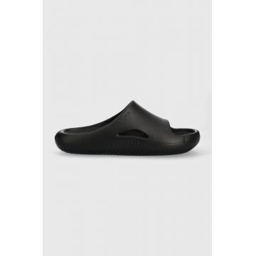 Crocs papuci Mellow Slide femei, culoarea negru 208493